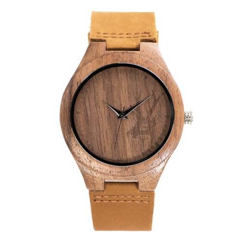Classic Engravable Bamboo Wooden Watch for Men
