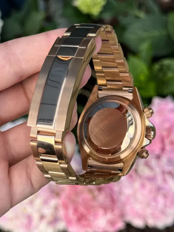 Special Edition Gold Daytona Seiko Custom Mod - Diamond Rainbow