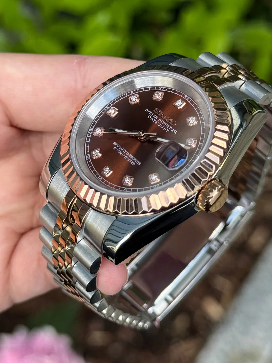 WOMEN -SEIKO DATEJUST CHOCOLATE