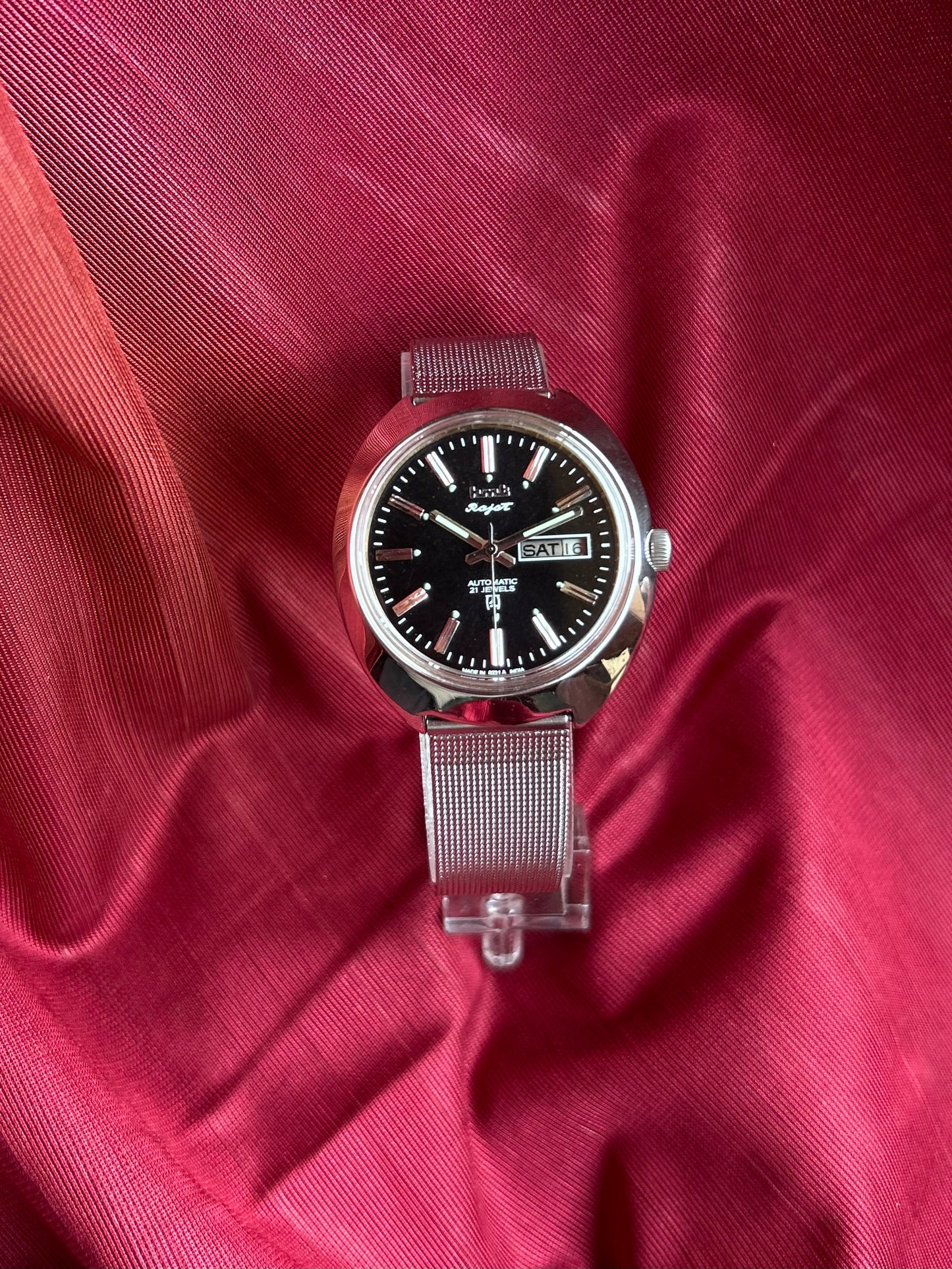 HMT Black Sunburst Rajat Day & Date