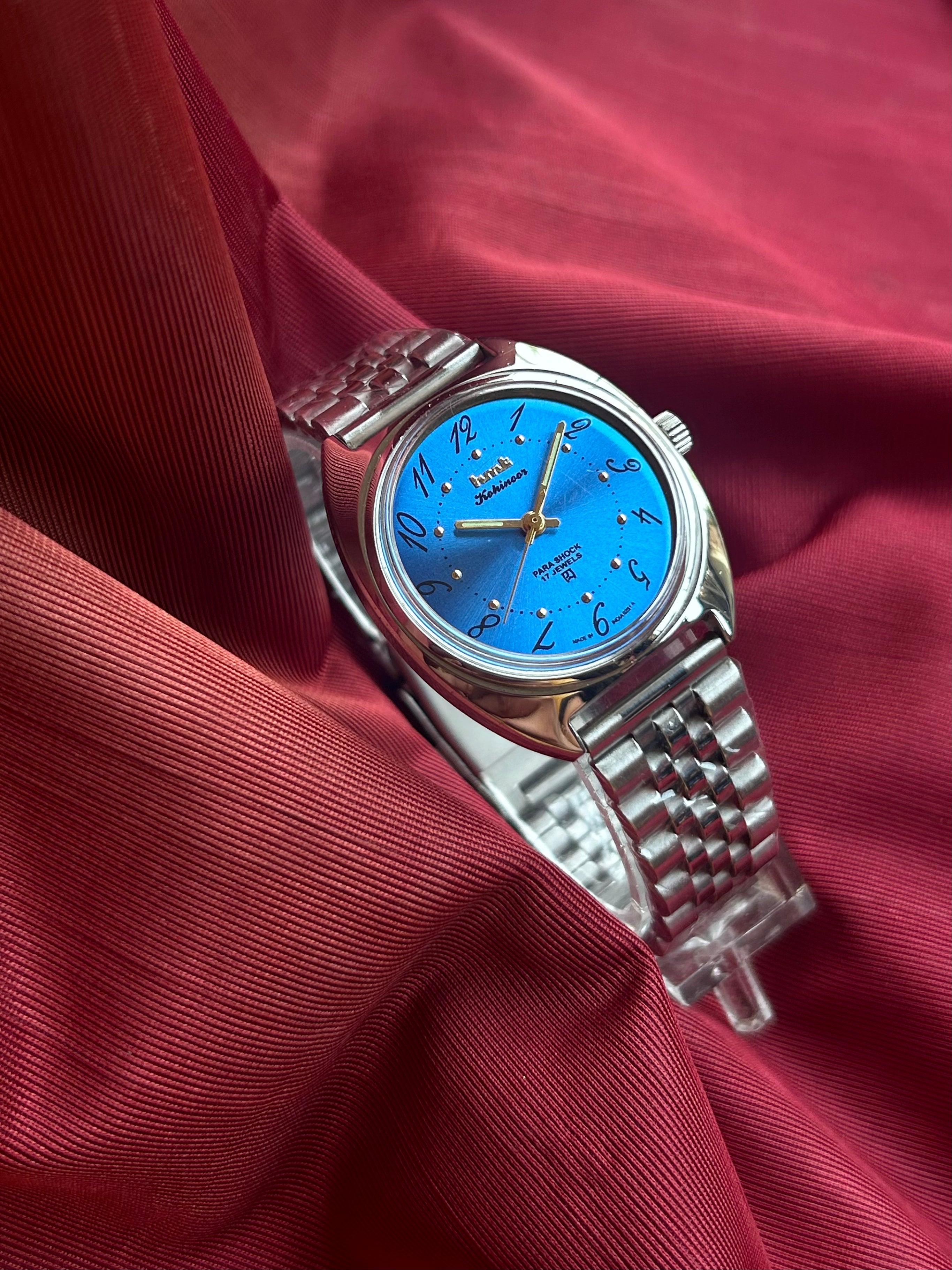 HMT Drunken Sky Blue Sunburst Handwinding Mod