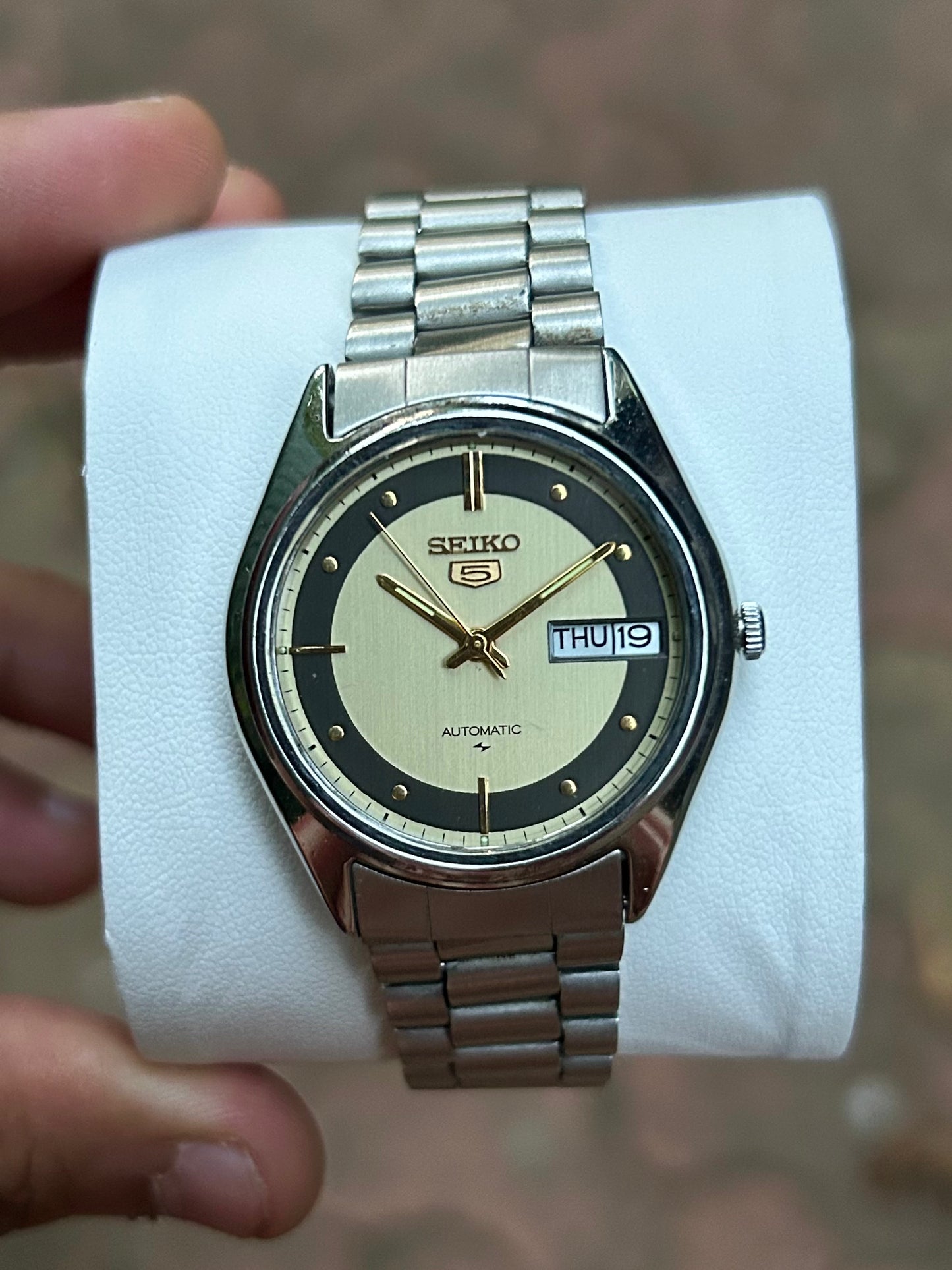 Seiko 5 - Golden Patterned Dial (Pre Owned) Automatic 7009 Movement