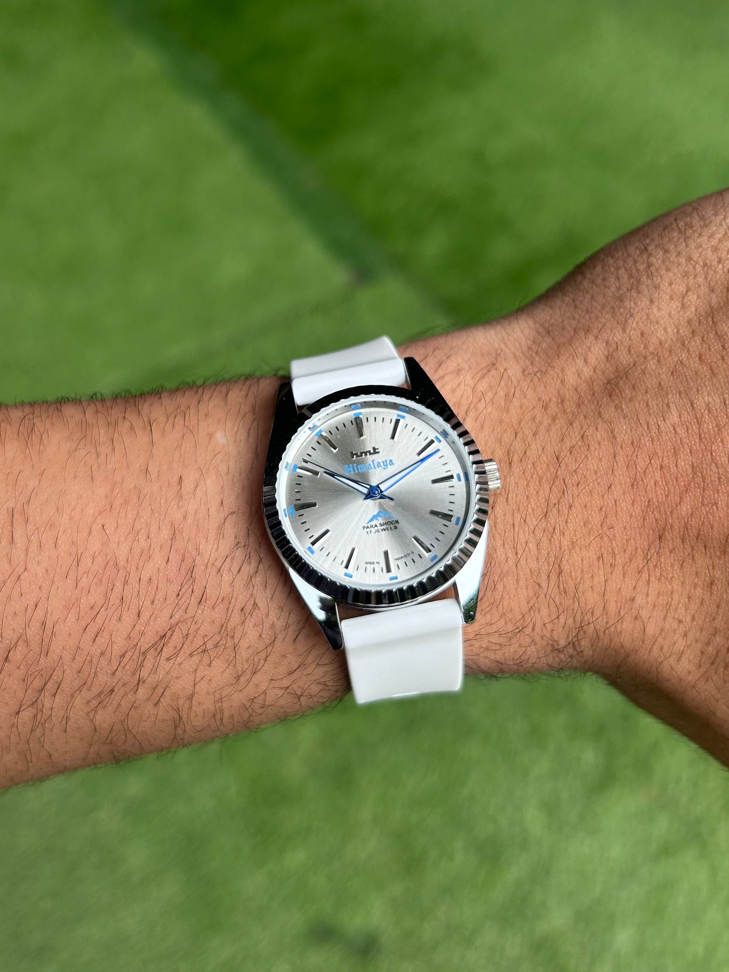HMT Himalaya Silver Sunburst Unisex - Mod Watch