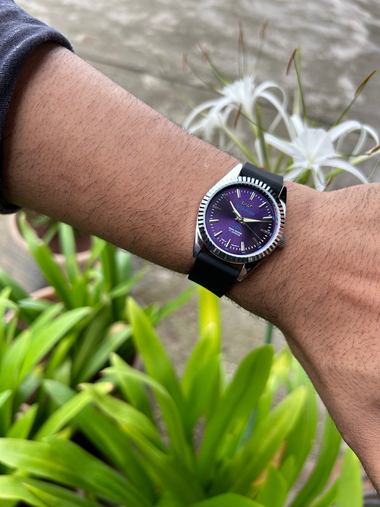 HMT Himalaya Purple Sunburst Unisex - Mod Watch