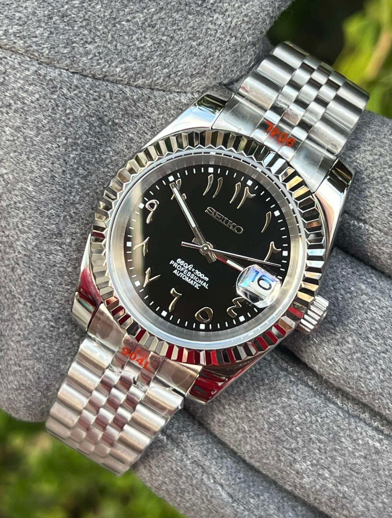 DateJust Seiko Custom Mod | Black Arabic