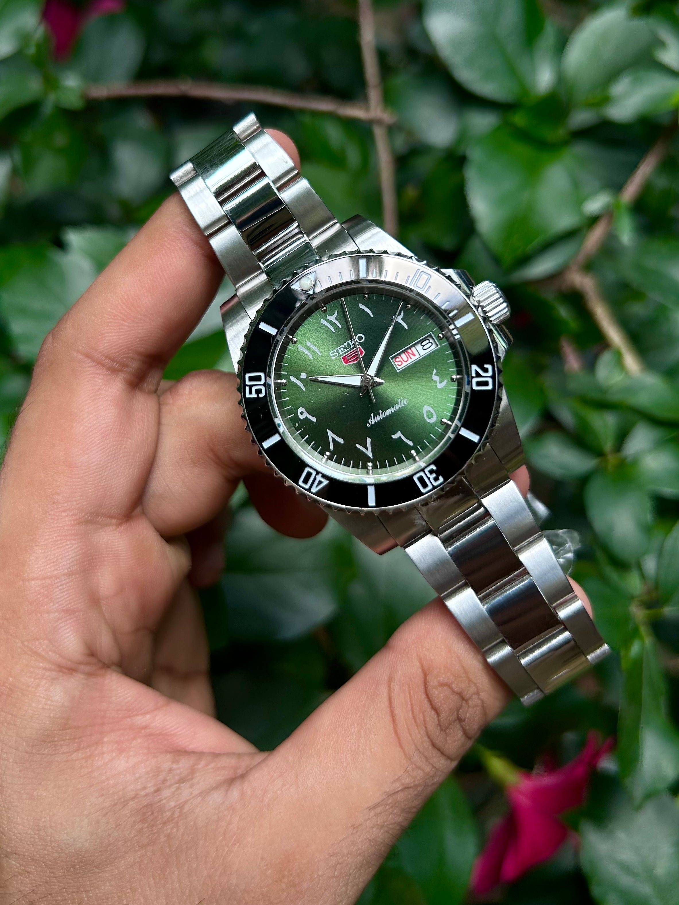 Seiko Arabic Green Lizard