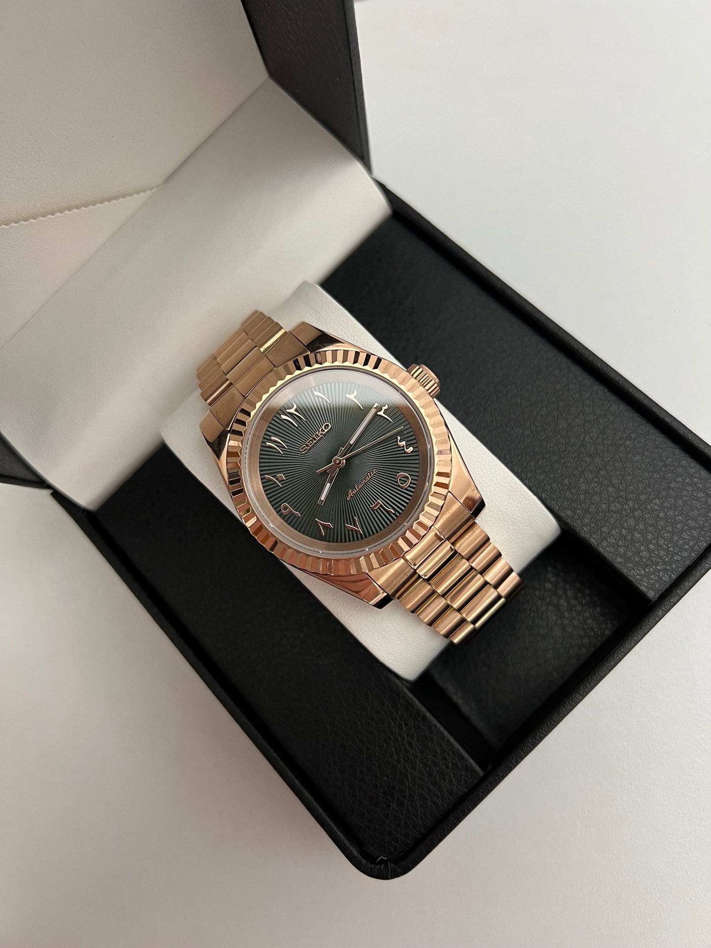 Seiko DateJust Rose Gold Arabic