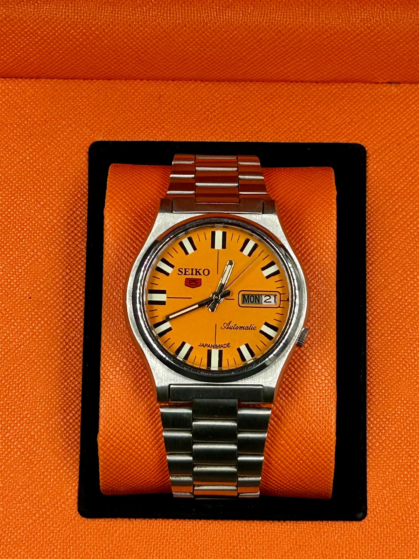 Unique Seiko Pre-Owned Modified Watch Yellow