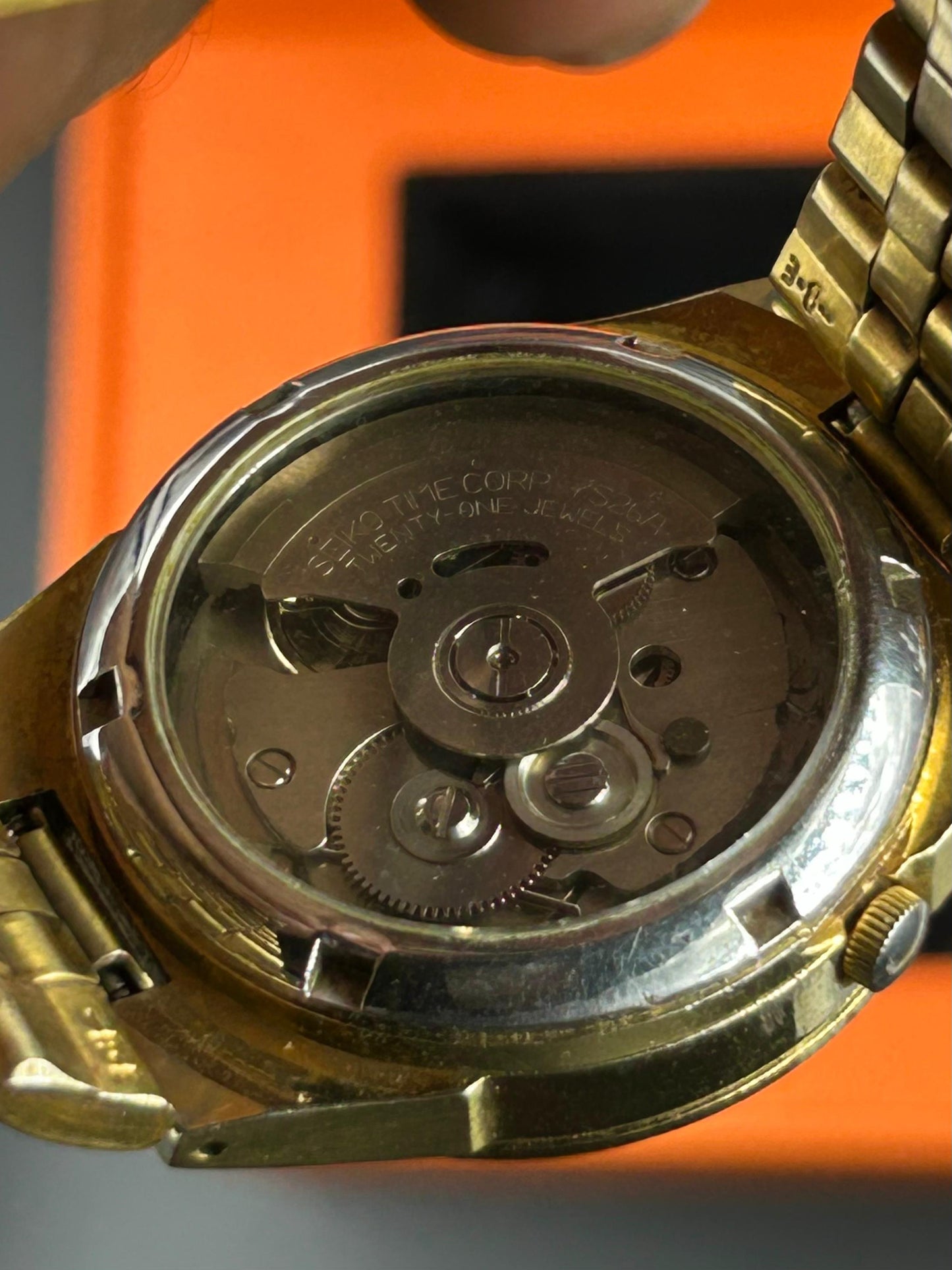 Complete Original Pre-Owned Seiko 5 Gold Automatic Watch