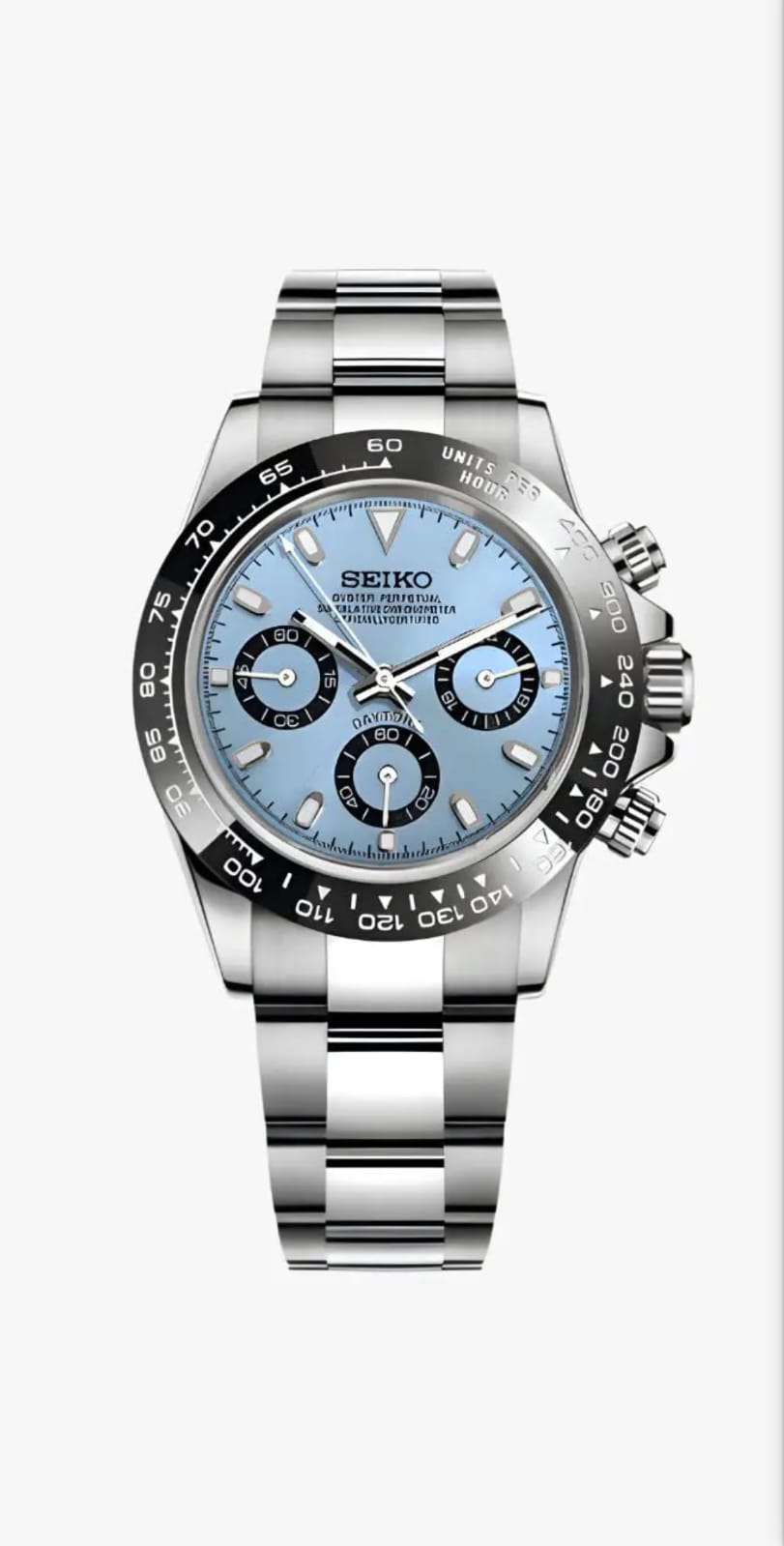 Daytona Seiko Custom Mod | Ice Blue – India Mods Watch
