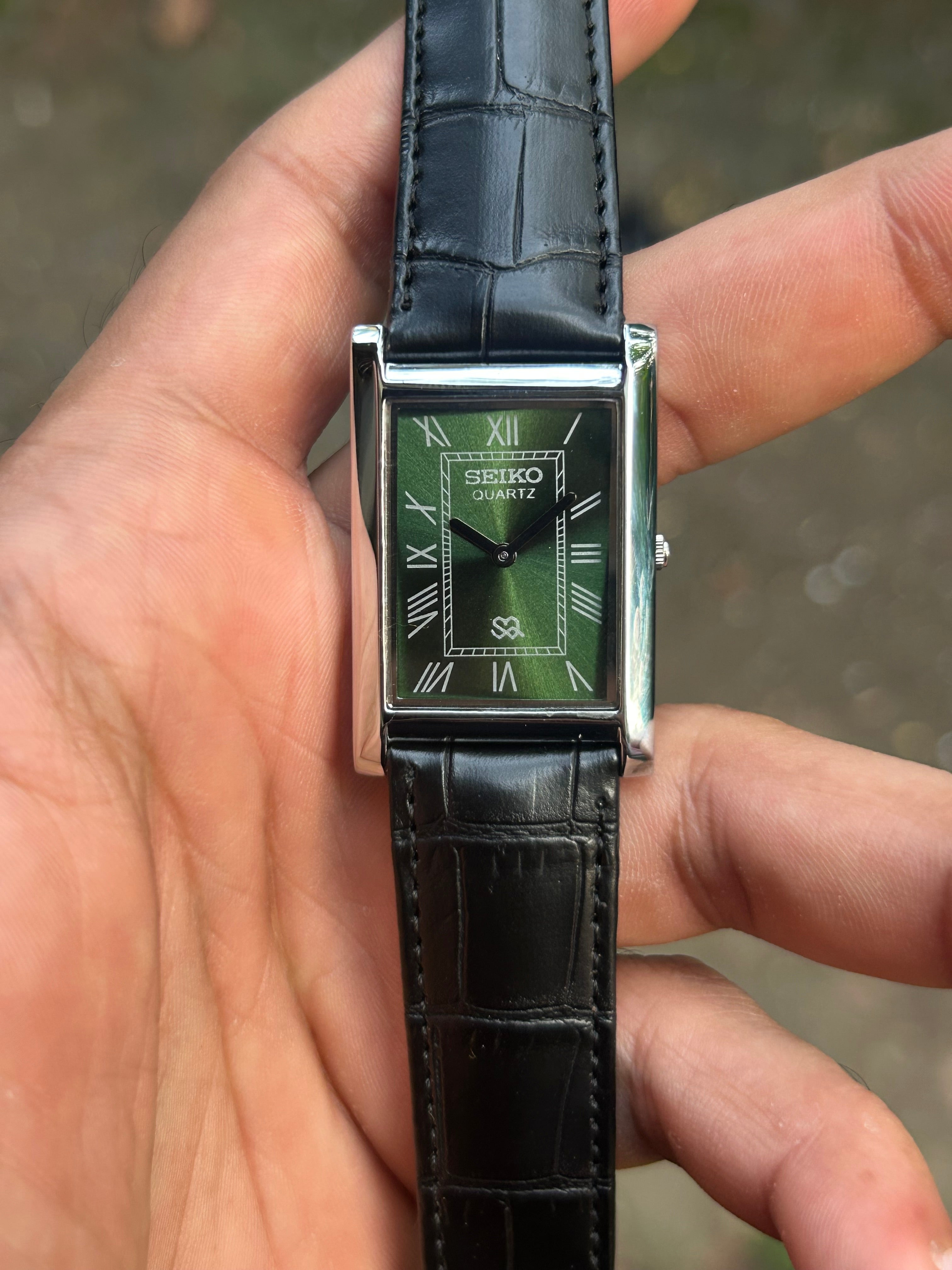 Tank Green Sunburst Seiko