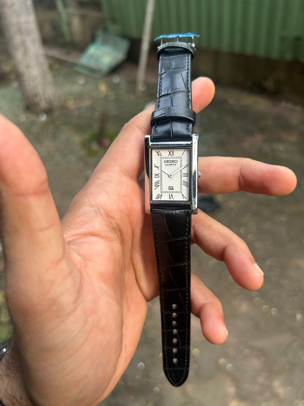 Seiko Tank White Quartz Unisex Watch Mod