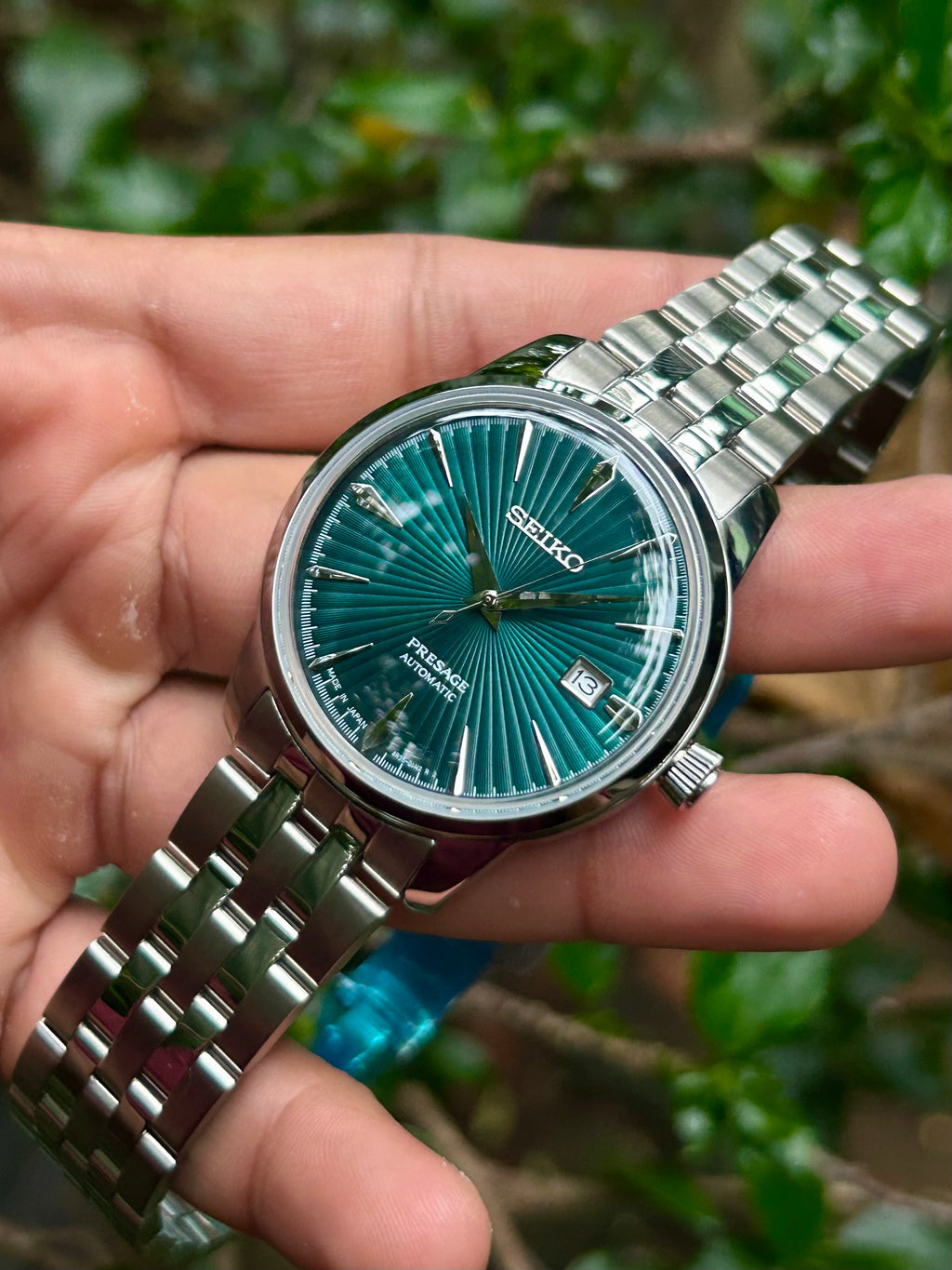 Seiko Presage Cocktail – Green Sunray Custom Mod