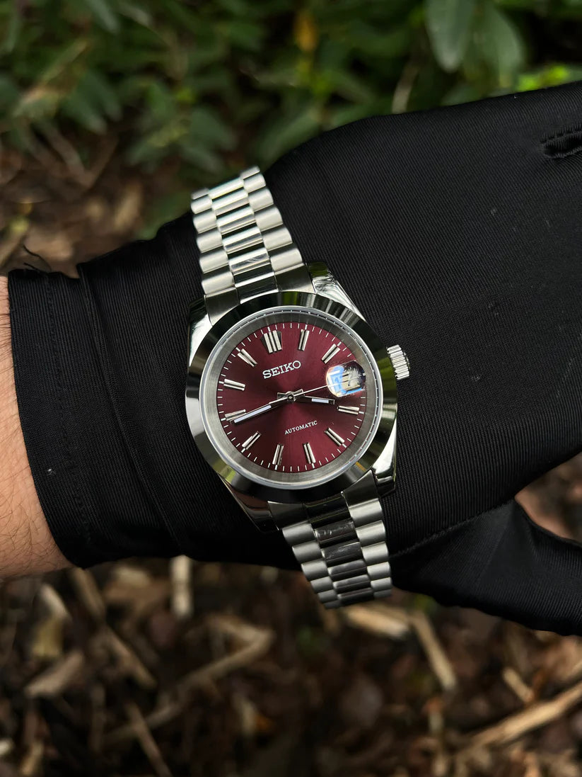 Seiko "Burgundy Sunray" Datejust Luxury