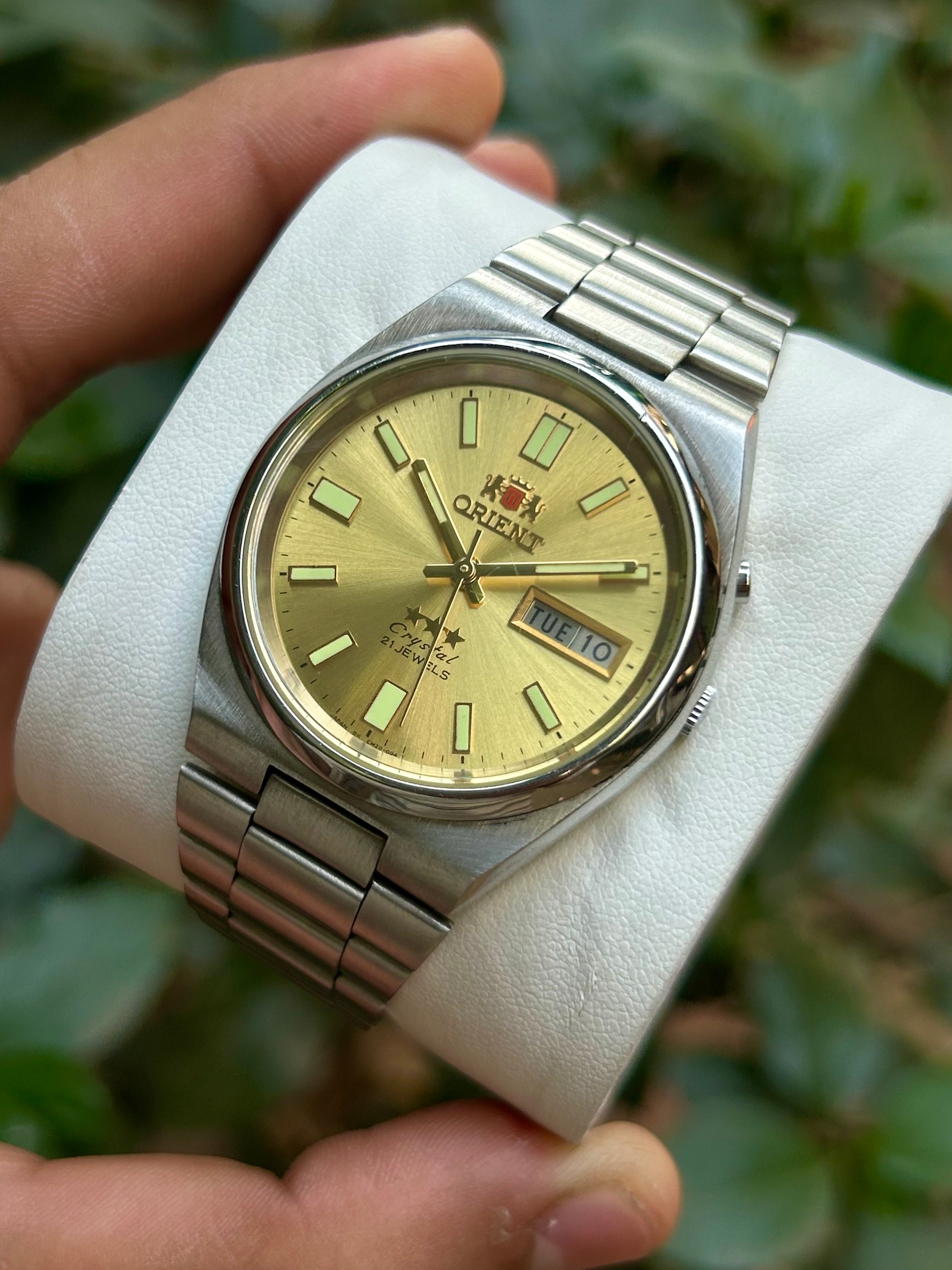 Orient Tri-star Crystal Champagne Dial (Pre Owned)