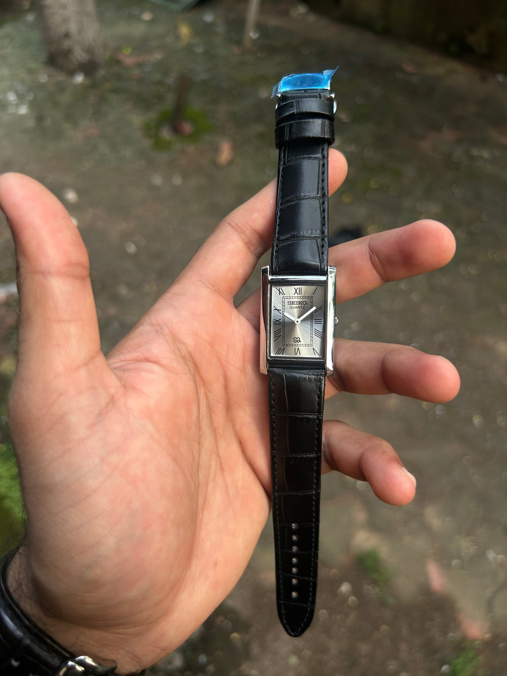 Seiko Tank Grey Sunburst Unisex Quartz Mod