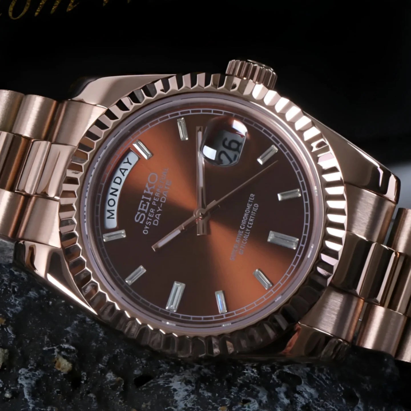 Seikojust - Daydate Rose Gold Chocolate