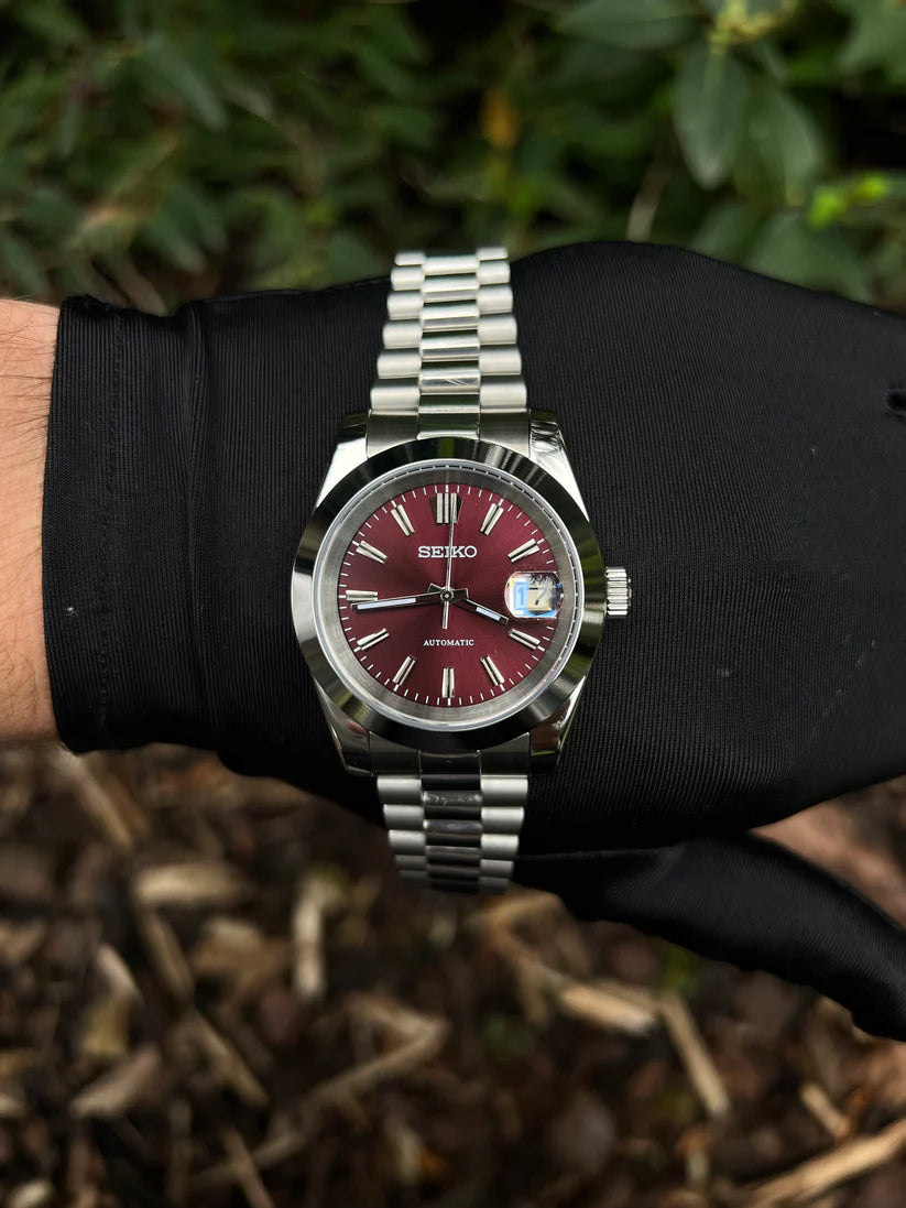 Seiko "Burgundy Sunray" Datejust Luxury