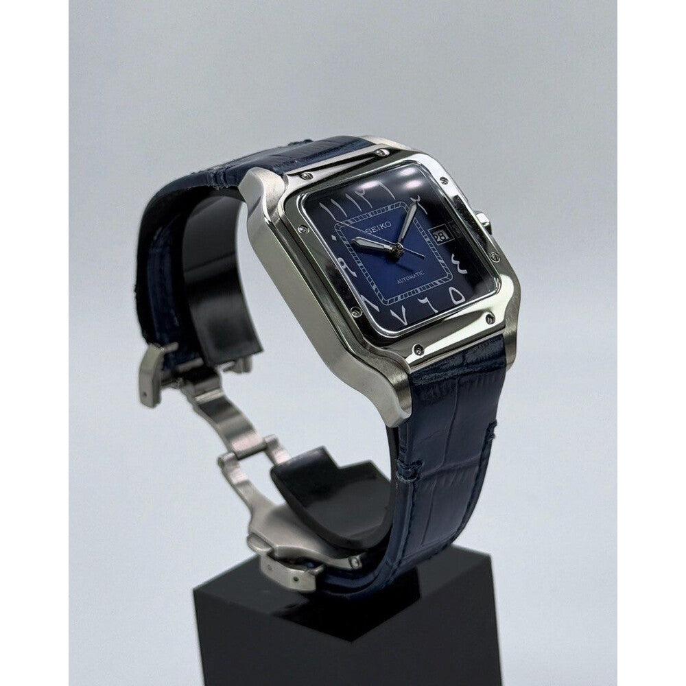 Seiko Mod: "Deep Blue Arabic" Santos Homage