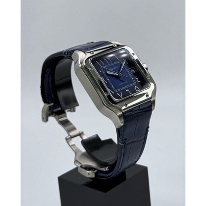 Seiko Mod: "Deep Blue Arabic" Santos Homage