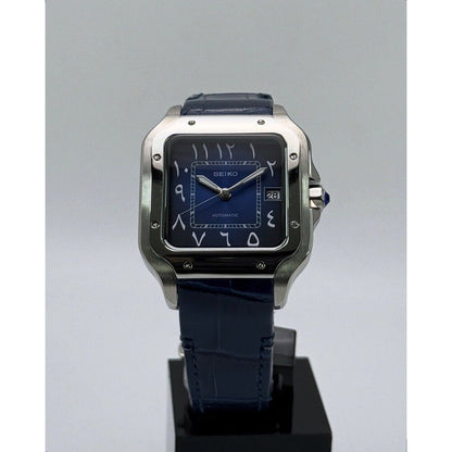 Seiko Mod: "Deep Blue Arabic" Santos Homage