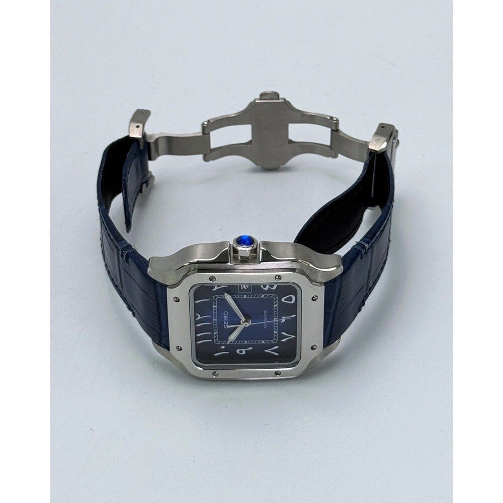 Seiko Mod: "Deep Blue Arabic" Santos Homage
