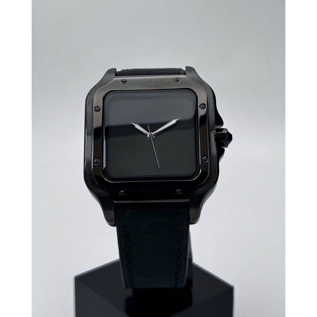 Seiko Mod: "Midnight Stealth" Santos Homage