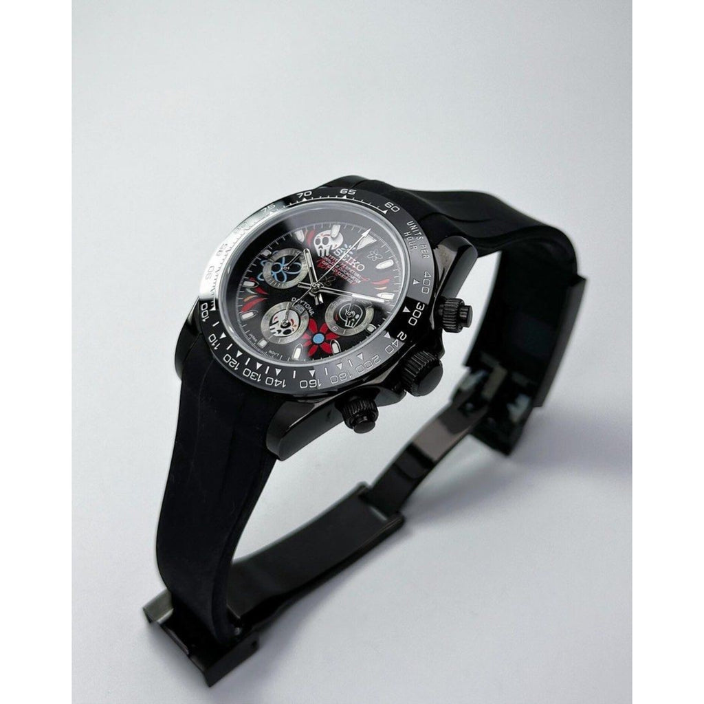Seiko Mod: "Black Candy Skull" Daytona