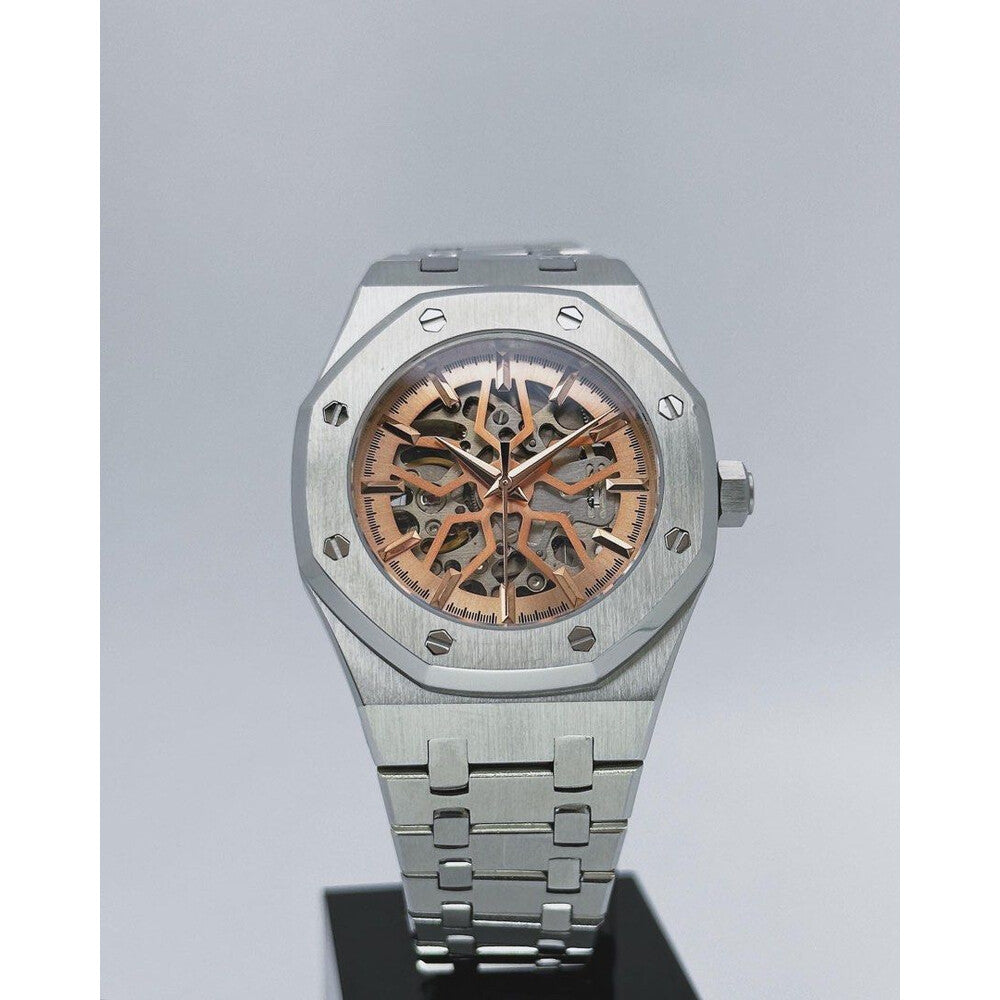 Seiko Mod: "Silver Rose Skeleton" Royal Oak Homage