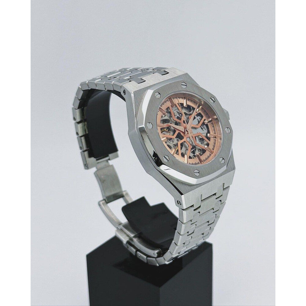 Seiko Mod: "Silver Rose Skeleton" Royal Oak Homage