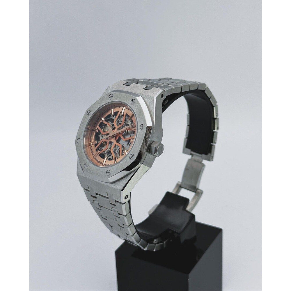 Seiko Mod: "Silver Rose Skeleton" Royal Oak Homage