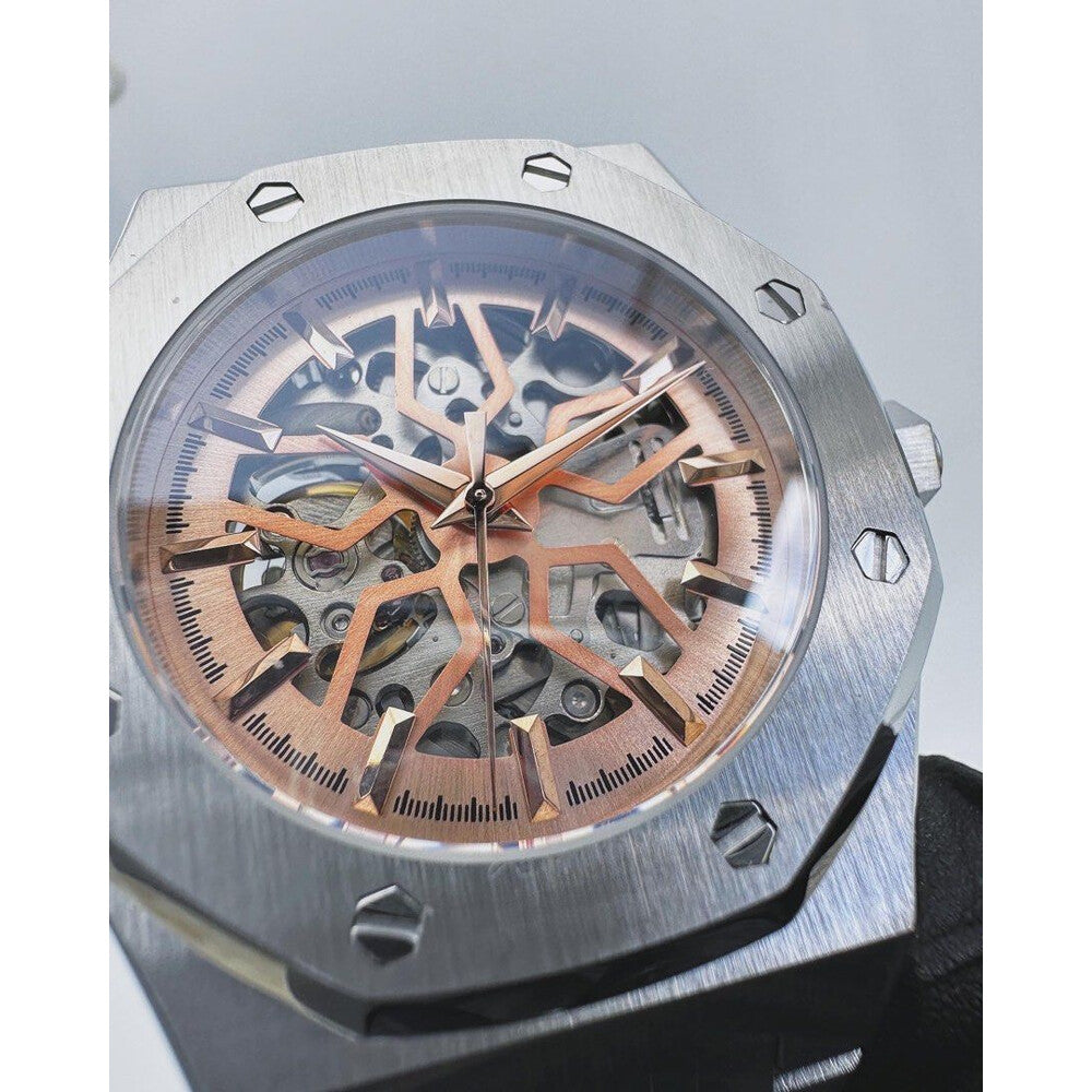 Seiko Mod: "Silver Rose Skeleton" Royal Oak Homage