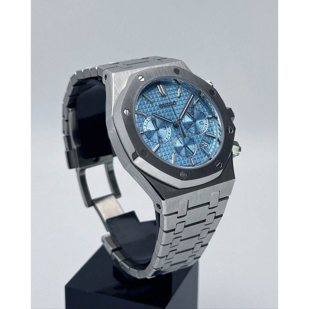 Seiko Mod: "Ice Blue Chrono" Royal Oak Homage