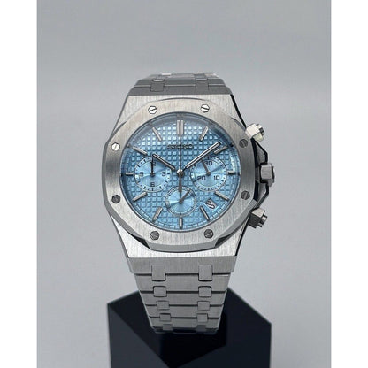 Seiko Mod: "Ice Blue Chrono" Royal Oak Homage