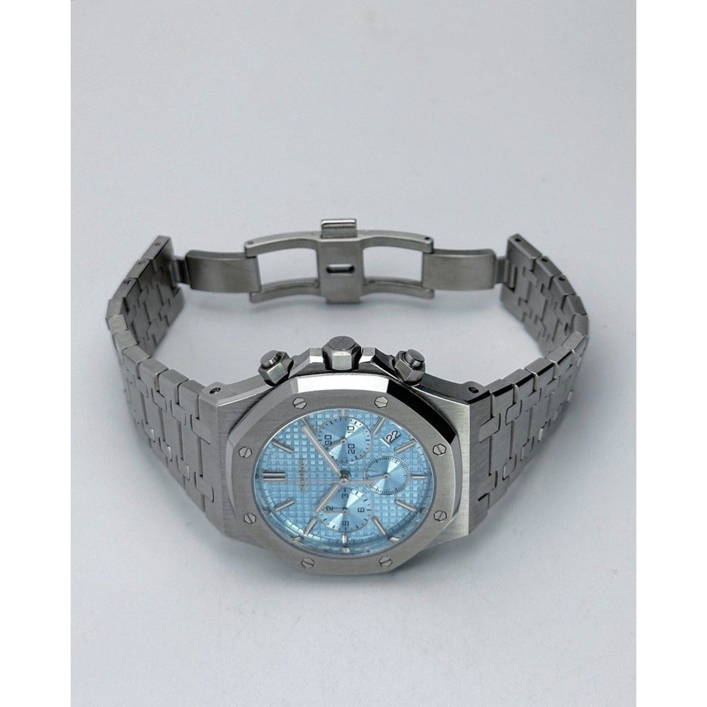 Seiko Mod: "Ice Blue Chrono" Royal Oak Homage