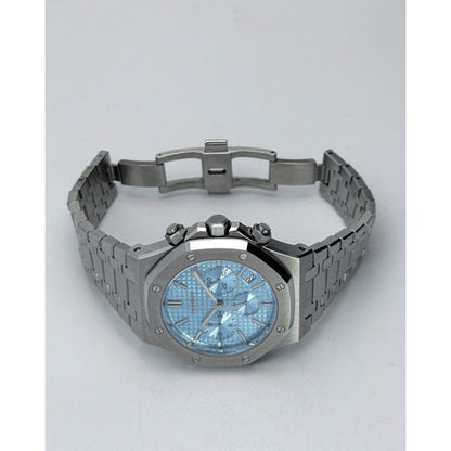 Seiko Mod: "Ice Blue Chrono" Royal Oak Homage