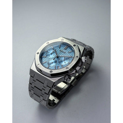 Seiko Mod: "Ice Blue Chrono" Royal Oak Homage