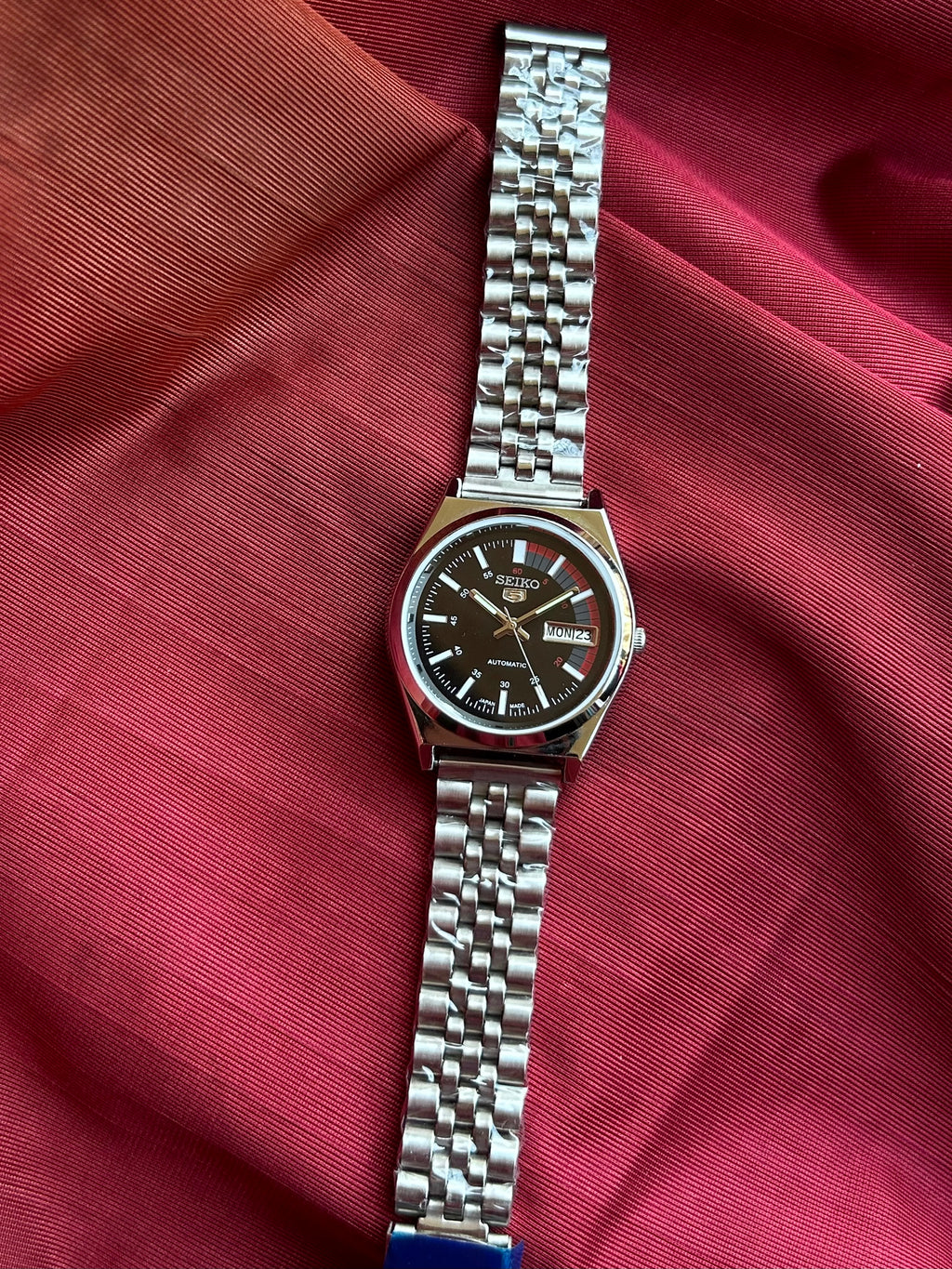 SEIKO 5 RAILWAY  MATT  - BLACK