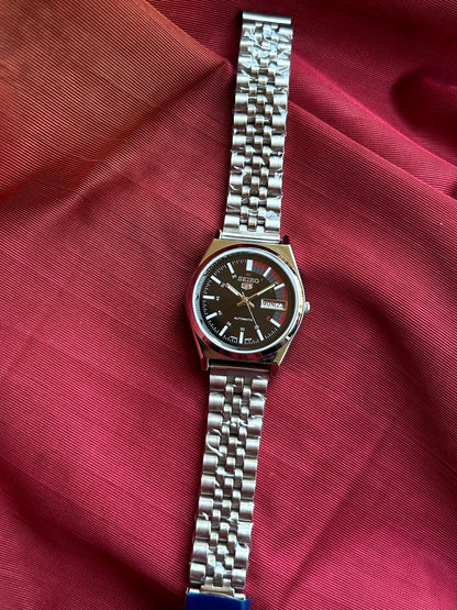SEIKO 5 RAILWAY  MATT  - BLACK