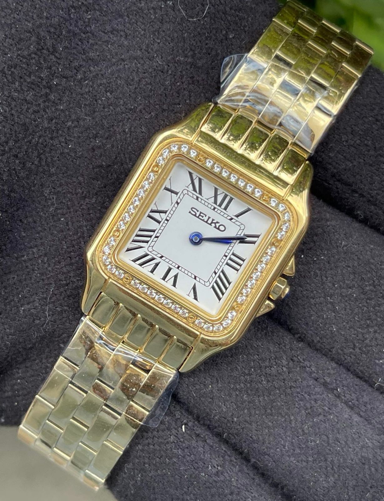 Seiko Gold  Diamond  Roman Dial  Watch