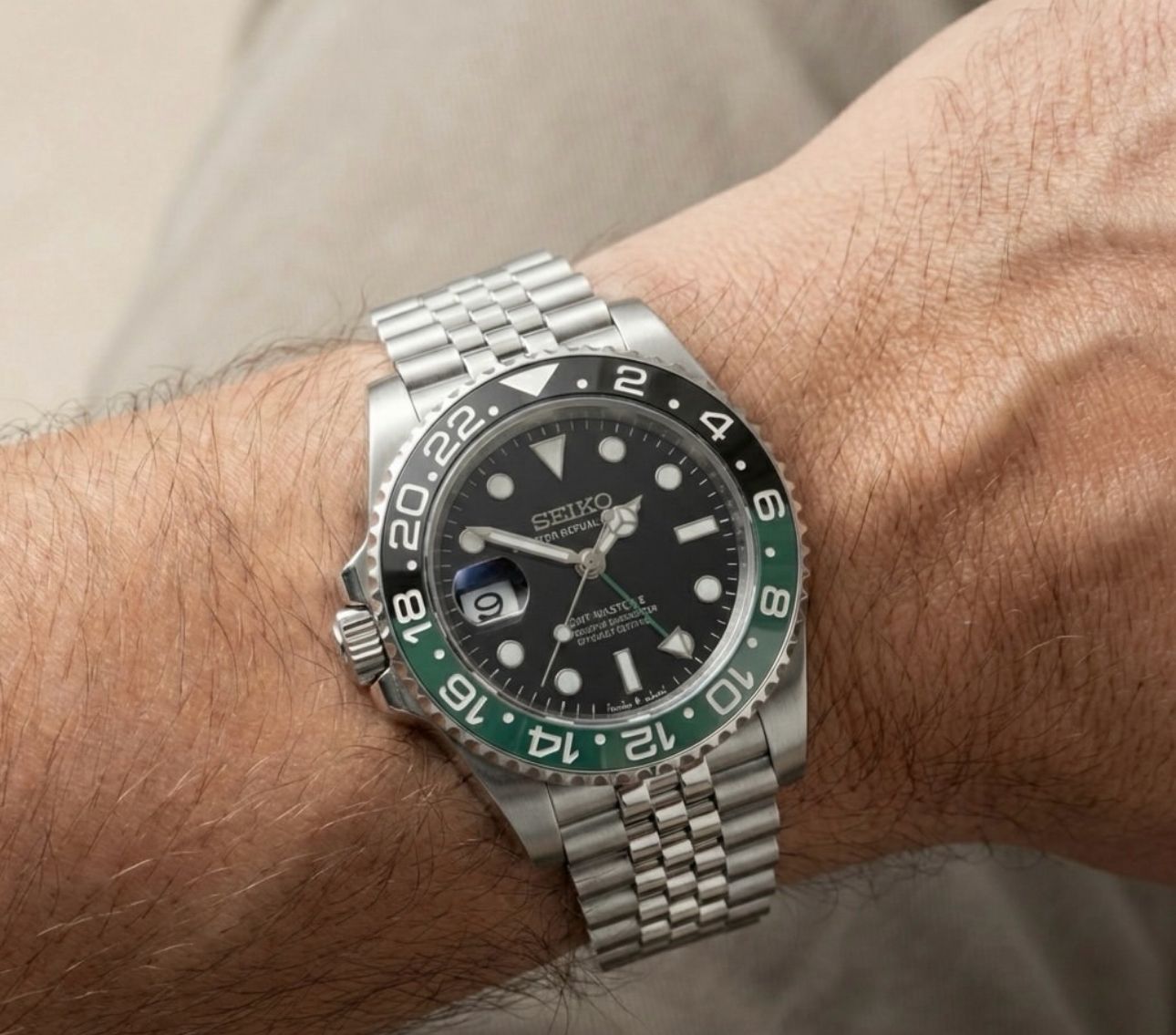 Seiko GMT “Sprite” Right-Hand Watch
