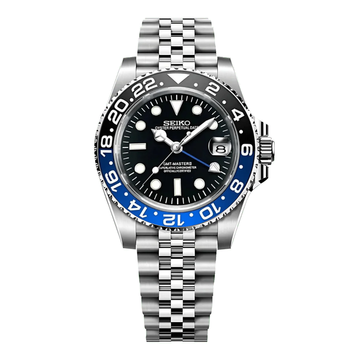 Special Seiko  Batman GMT Automatic Homage
