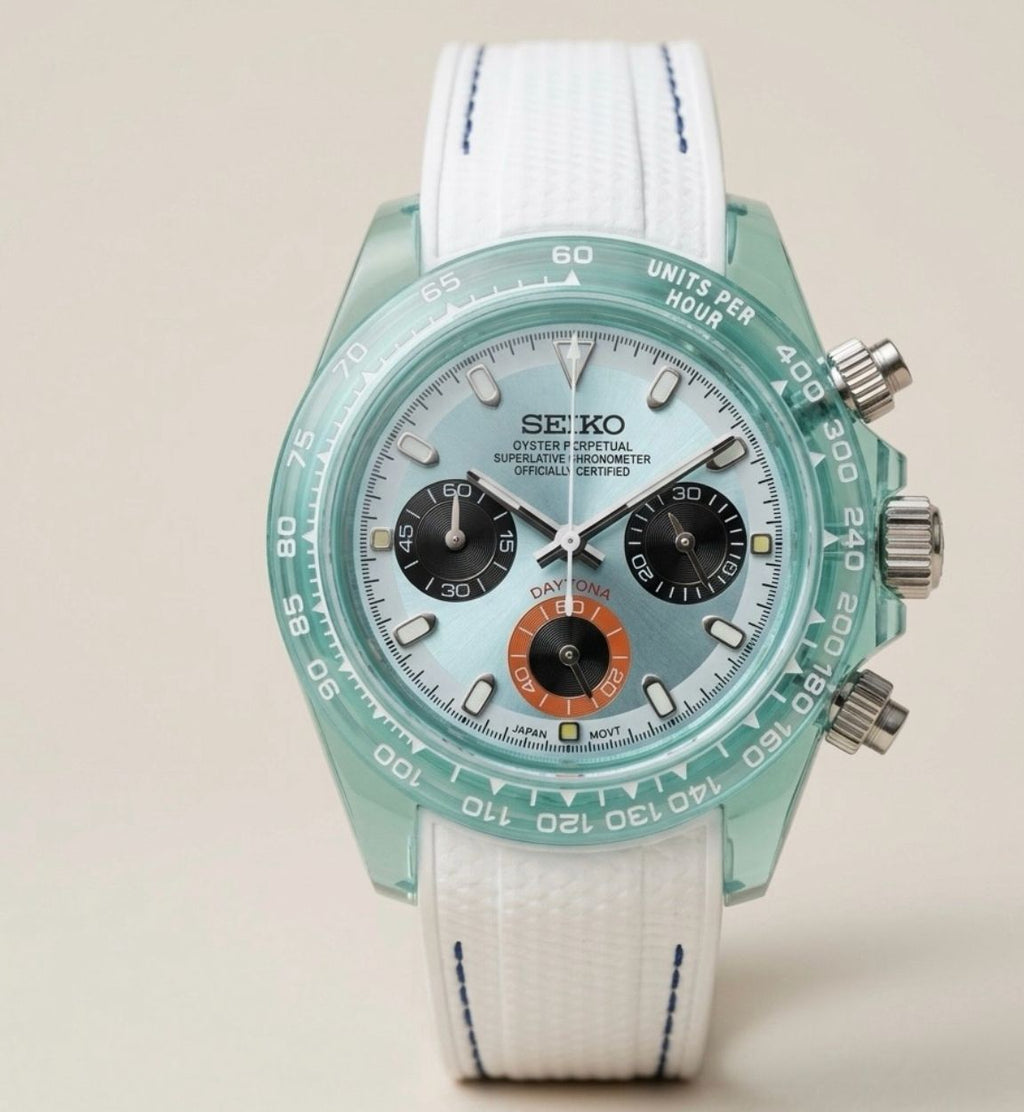 Seiko Ice Blue Daytona-Style Watch
