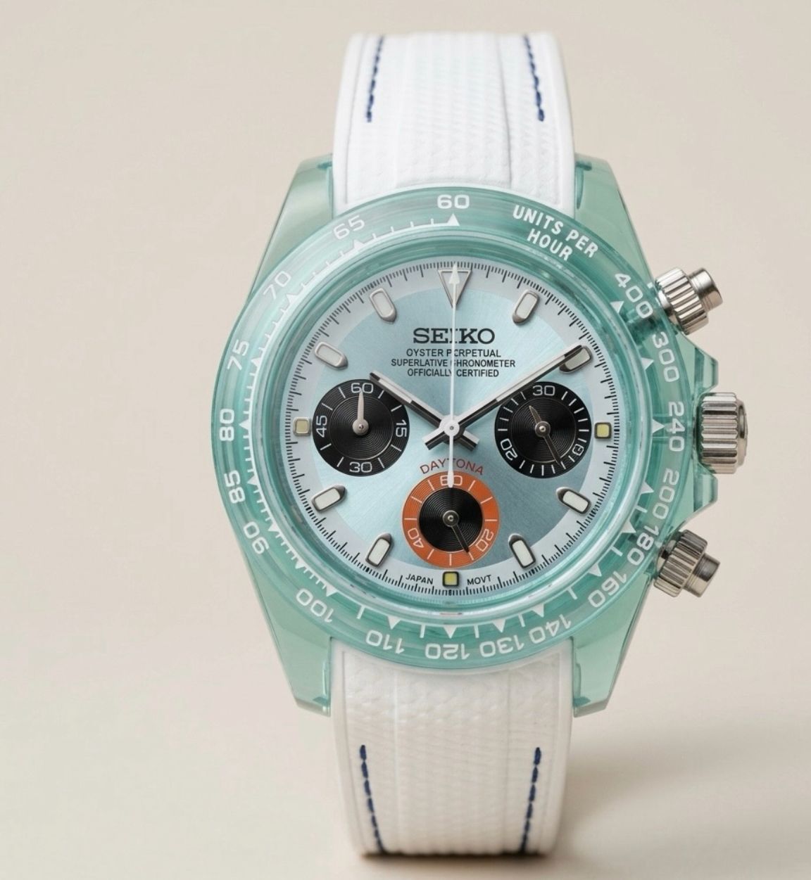 Seiko Ice Blue Daytona-Style Watch