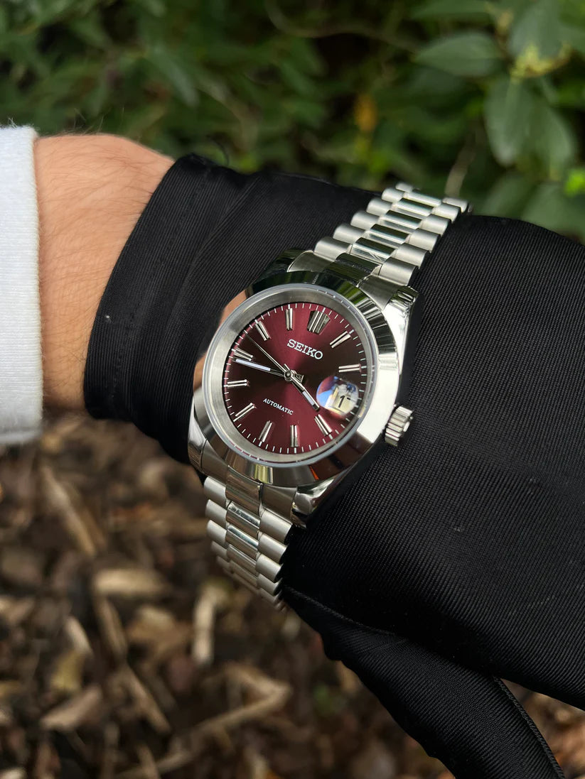 Seiko "Burgundy Sunray" Datejust Luxury