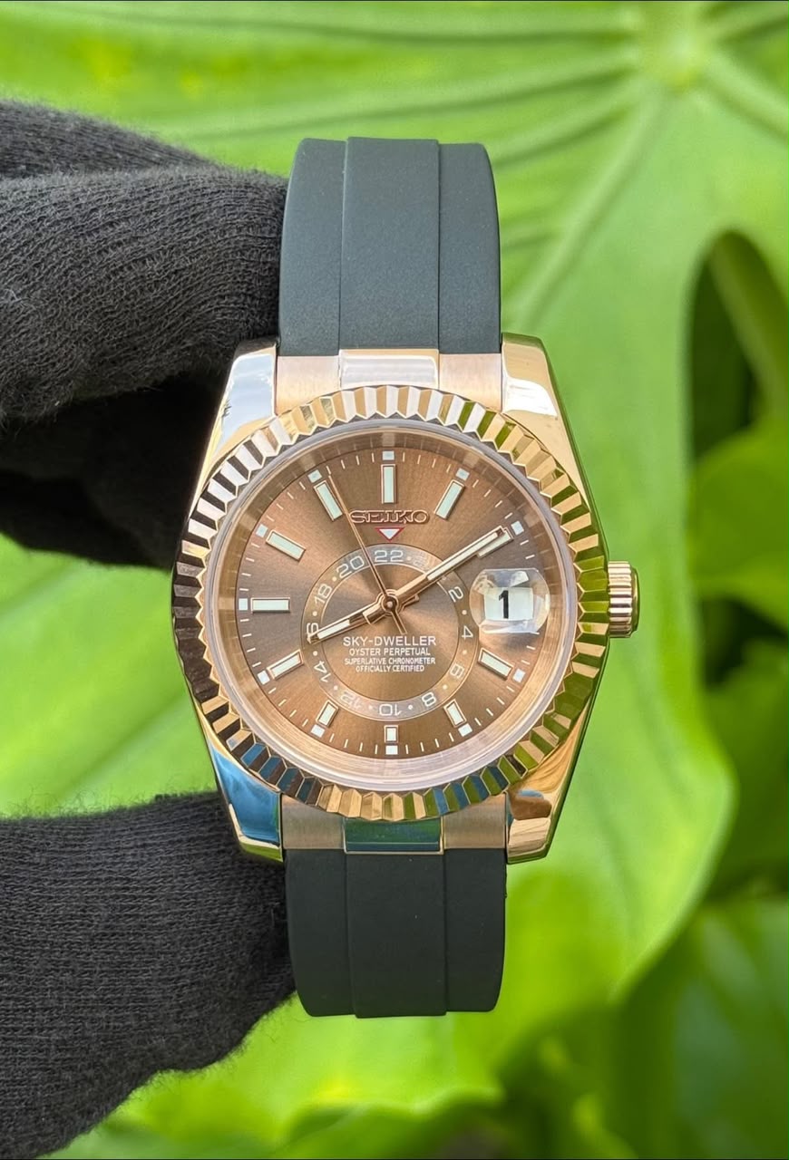 Seiko "Rose Gold Chocolate" Sky-Dweller Style