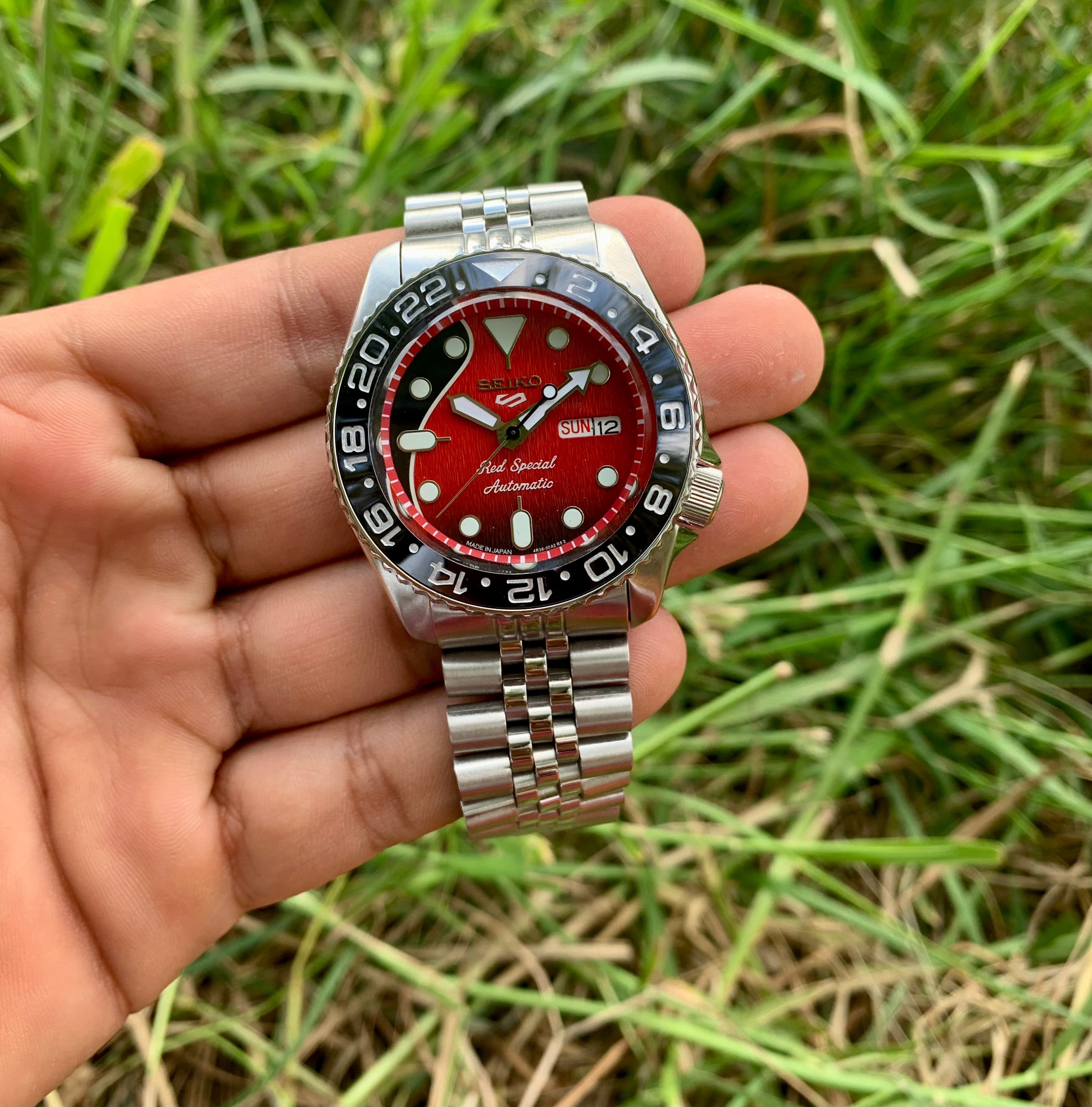 Brain May Special Seiko 5 GMT Edition Automatic Custom MOD