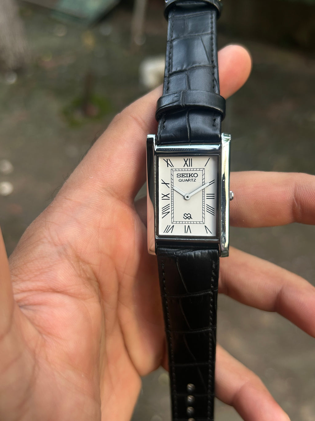 Seiko Tank White Quartz Unisex Watch Mod