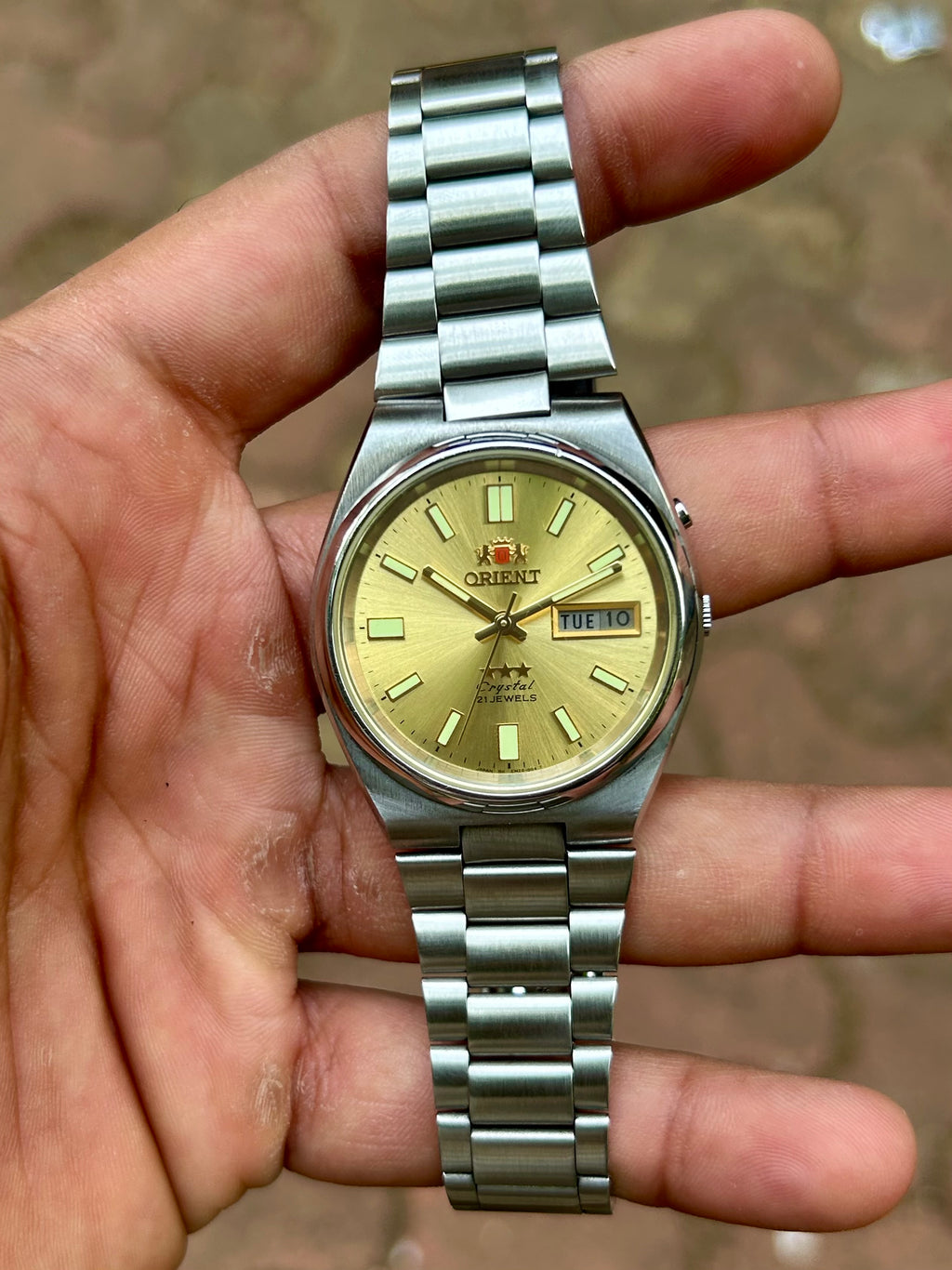 Orient Tri-star Crystal Champagne Dial (Pre Owned)