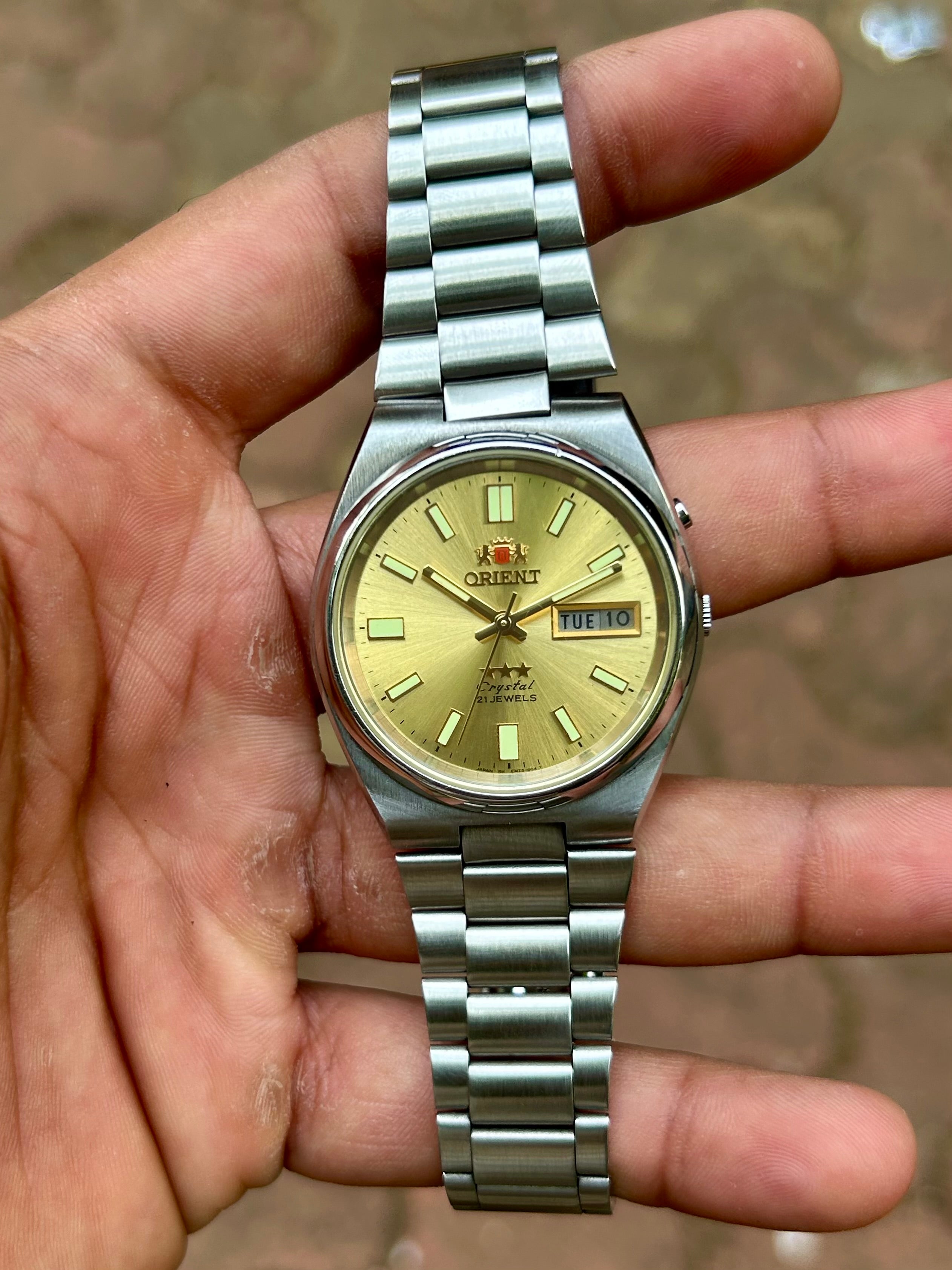 Orient Tri-star Crystal Champagne Dial (Pre Owned)